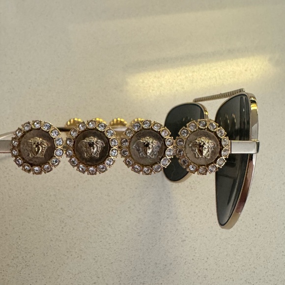Versace Gold and Black Sunnies - Picture 4 of 6